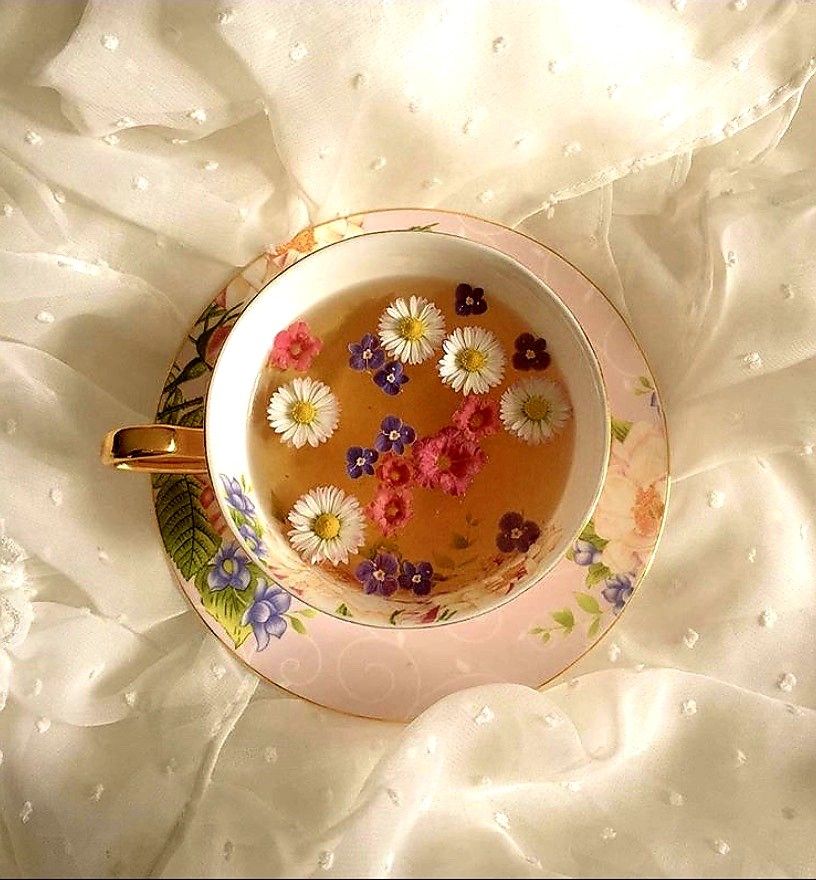 Flowers tea_  uploaded by Michell Cheam on We Heart It.jpg